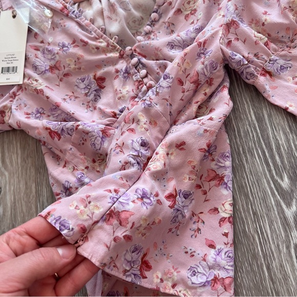 Nwt Loveshackfancy‎ sansom blouse warm taupe sienna 100% silk - Picture 10 of 11